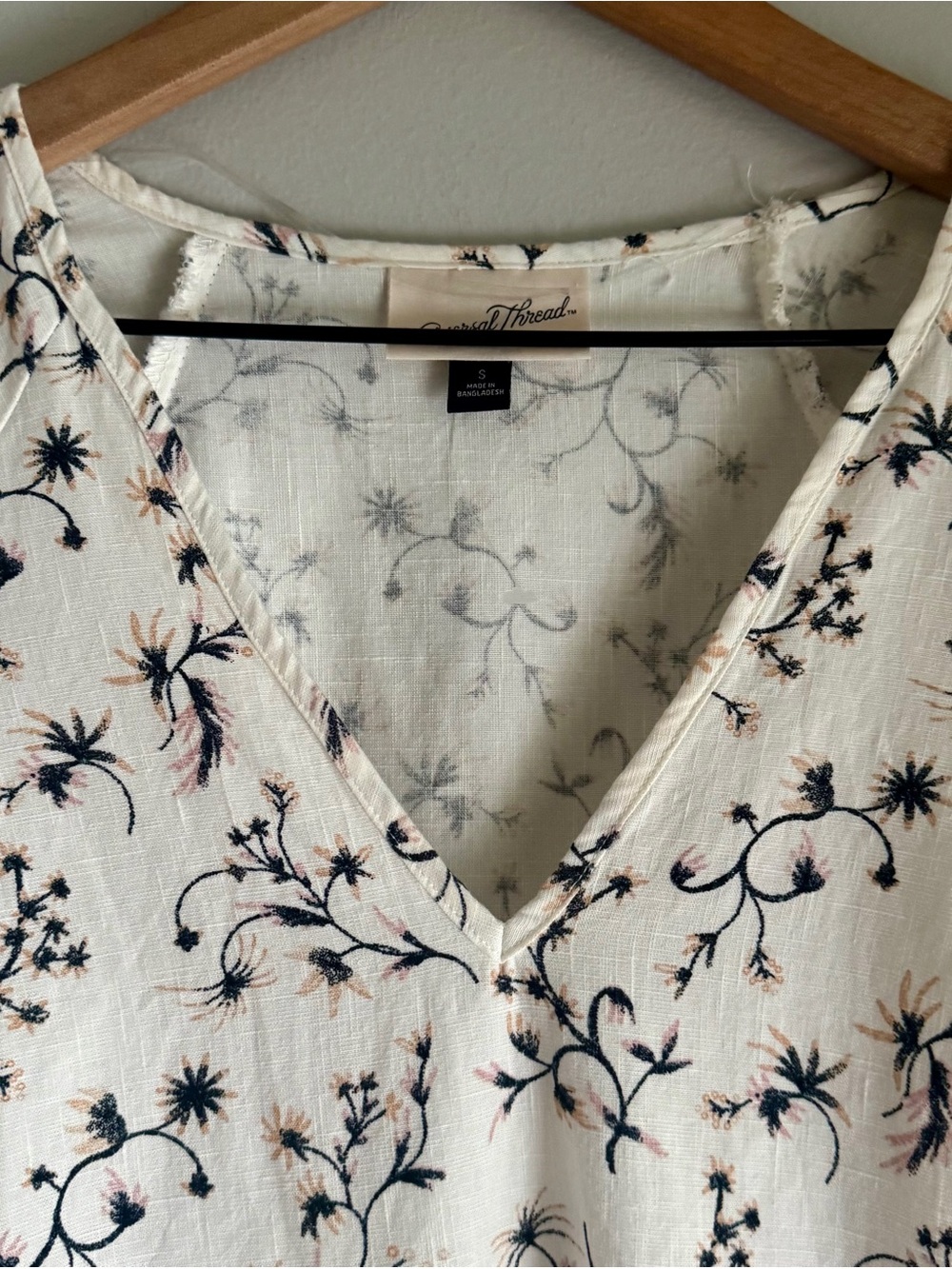 Universal Thread Fit & Flare Short Puff Sleeve Mini Floral Dress Size Small - Picture 5 of 9